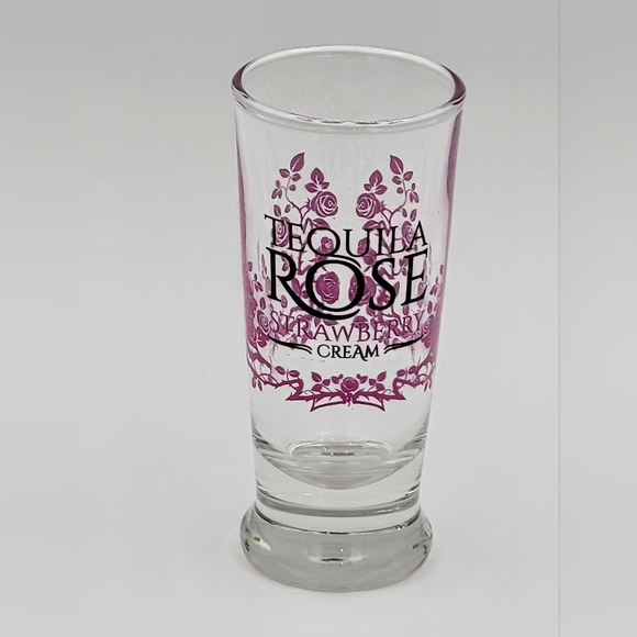 Tequila Rose Strawberry Cream Shot Glasses Black and Rose Motif - Picture 1 of 4